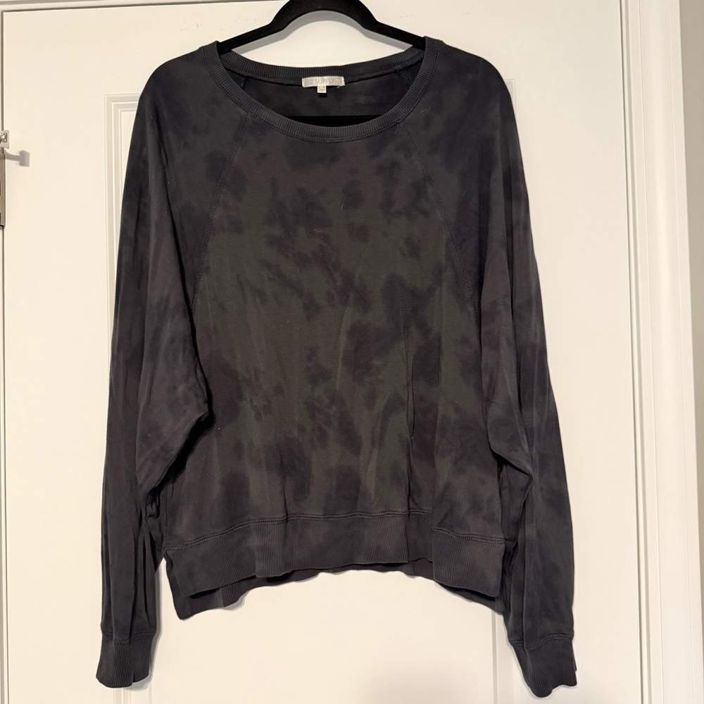 Z Supply Charcoal Tie-Dye Sweatshirt